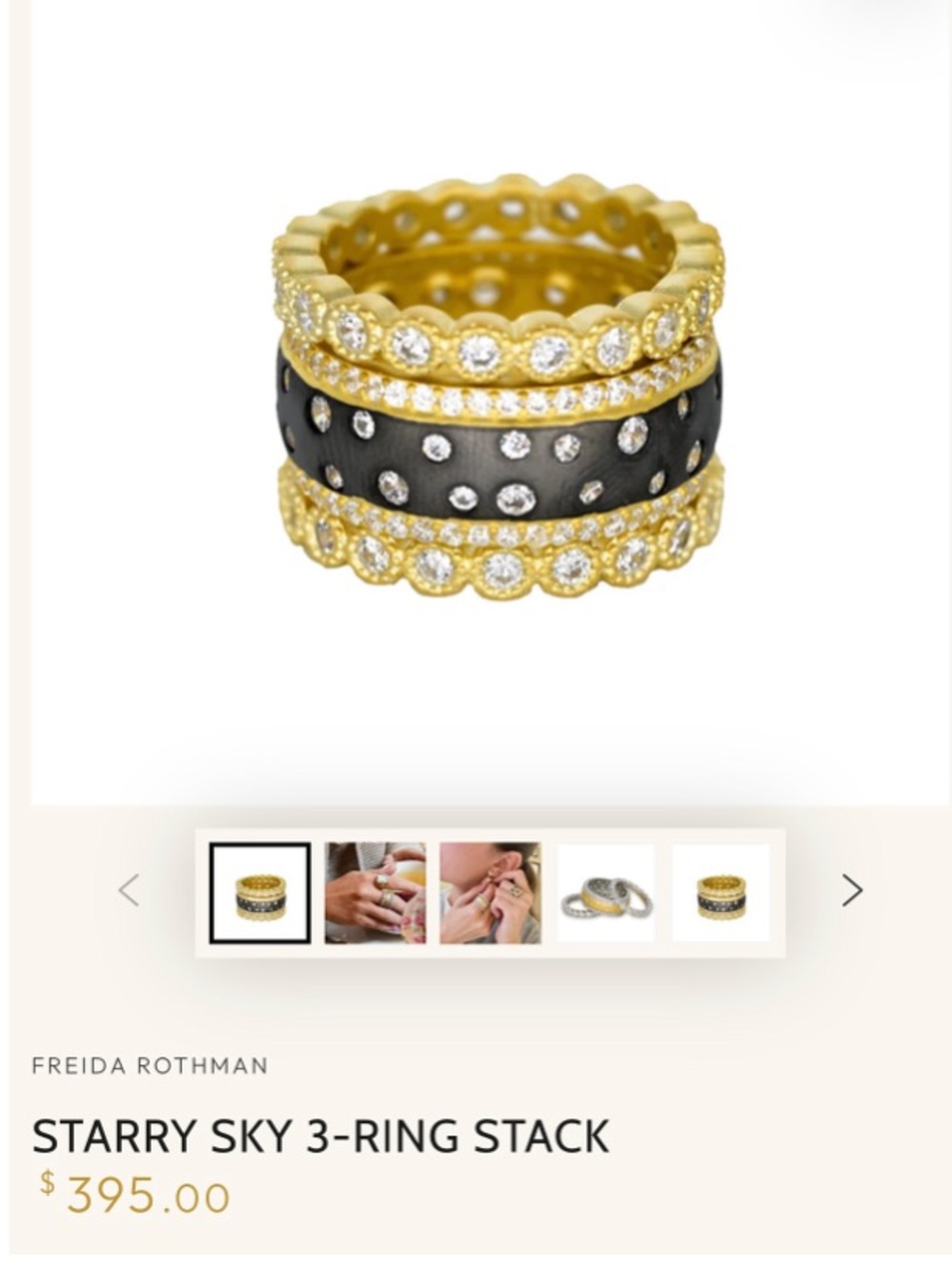Freida Rothman (2) 925 Sterling Silver 14k Gold Bezel-Set CZ Stacking Rings - Picture 11 of 13